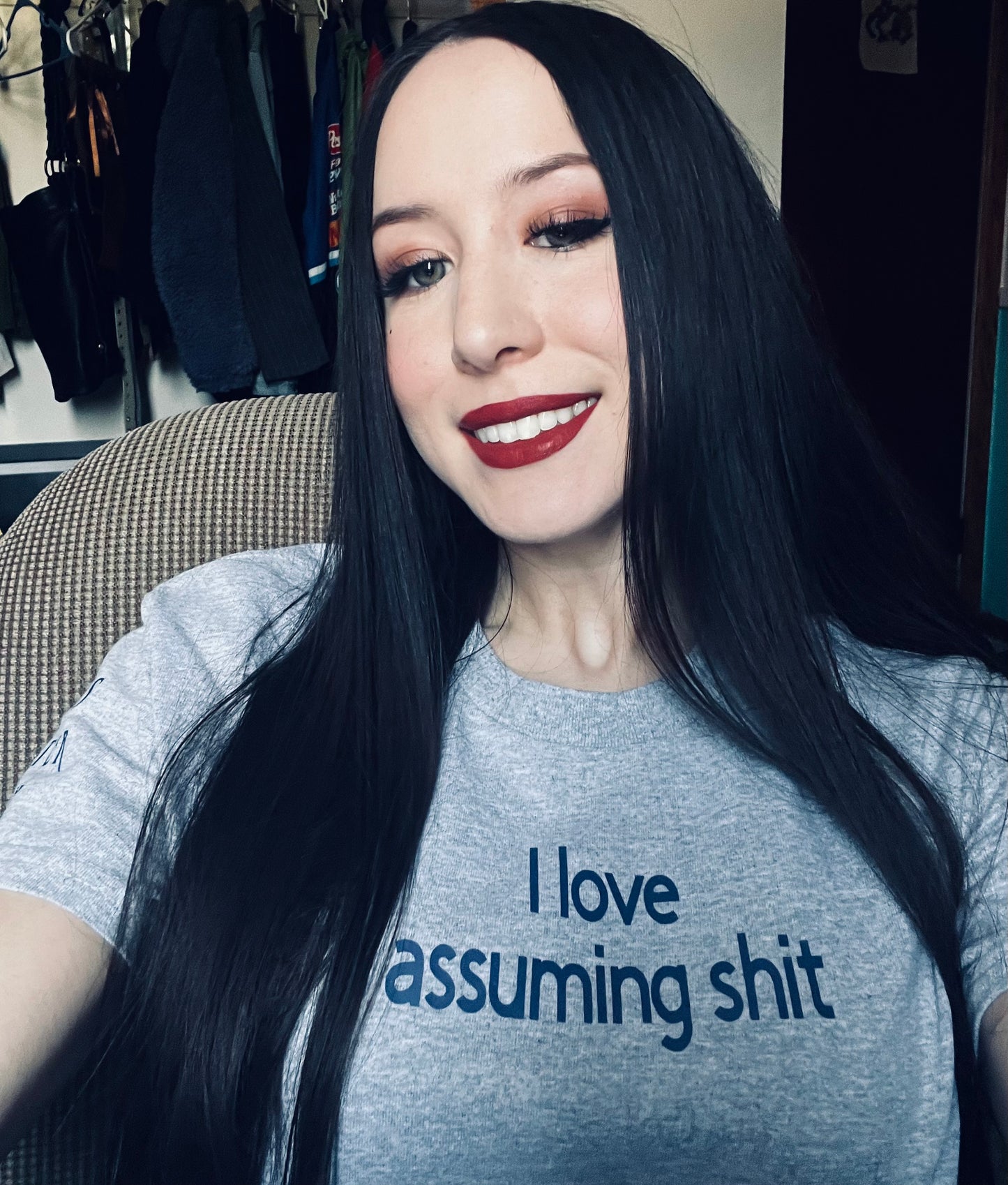 I love assuming shit unisex tshirt