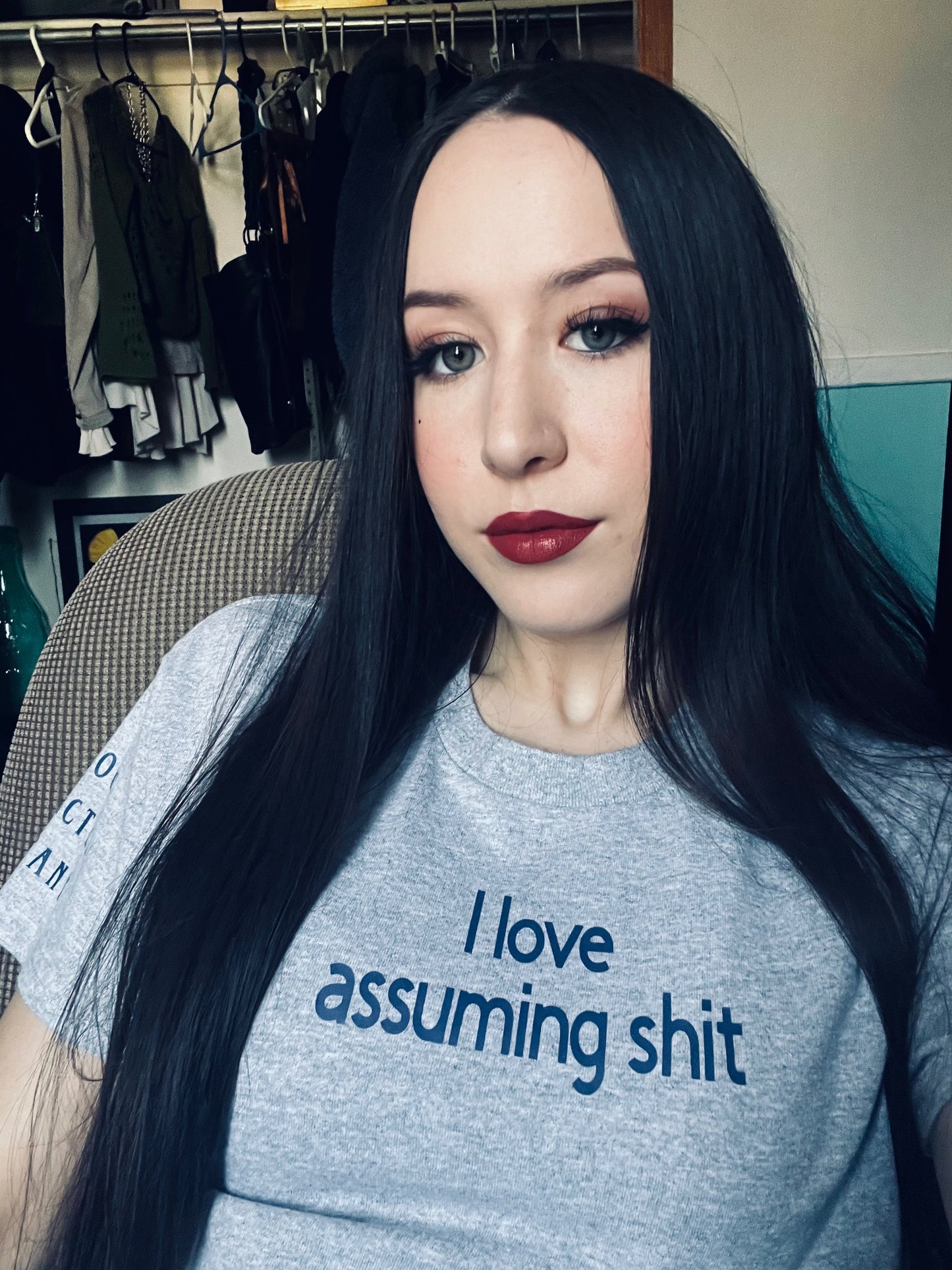 I love assuming shit unisex tshirt